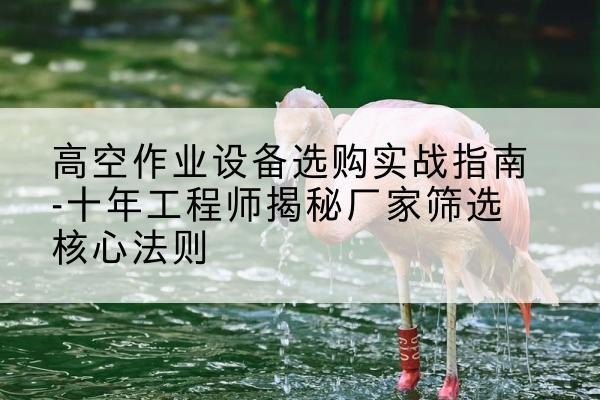 平乡剪叉式升降机厂家-高空作业设备选购实战指南-十年工程师揭秘厂家筛选核心法则