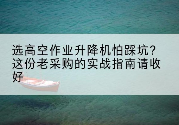 平乡高空作业升降机厂家推荐-选高空作业升降机怕踩坑？这份老采购的实战指南请收好